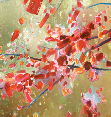 schilderij herfst van beeldend kunstenaar Ciska van der Meer te Amsterdam