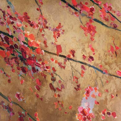 schilderij herfst van beeldend kunstenaar Ciska van der Meer te Amsterdam