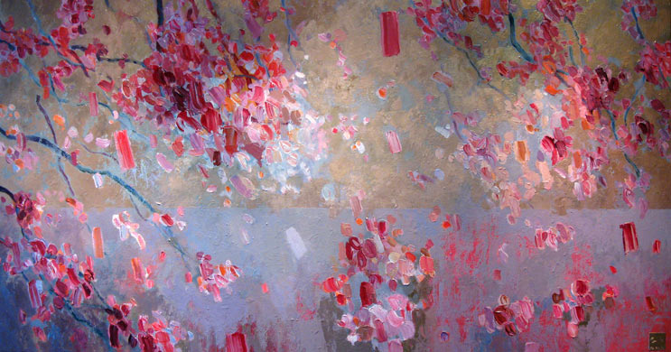 schilderij herfst van beeldend kunstenaar Ciska van der Meer te Amsterdam