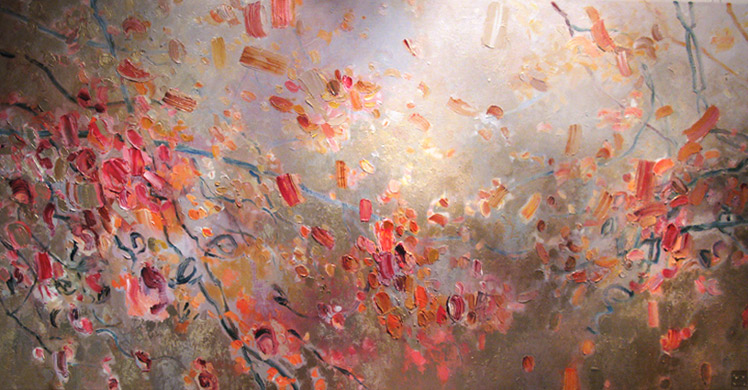 schilderij herfst van beeldend kunstenaar Ciska van der Meer te Amsterdam