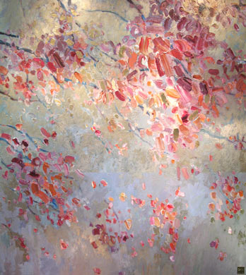 schilderij herfst van beeldend kunstenaar Ciska van der Meer te Amsterdam