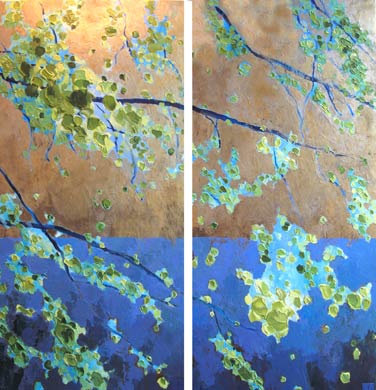 bloesems schilderij van beeldend kunstenaar Ciska van der Meer te Amsterdam